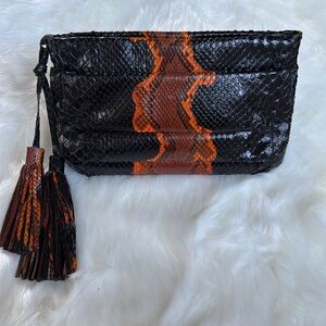 Nancy Gonzalez Exotic Snakeskin Convertible Clutch